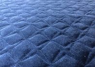 Διπλό γεμισμένο στρώμα ύφασμα βελούδου για την τοποθέτηση στο κρεβάτι του μπλε ναυτικού πολυεστέρα 320GSM 93%
